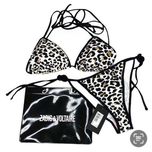 Zadig & Voltaire Leopard Bikini NWT - Picture 3 of 15